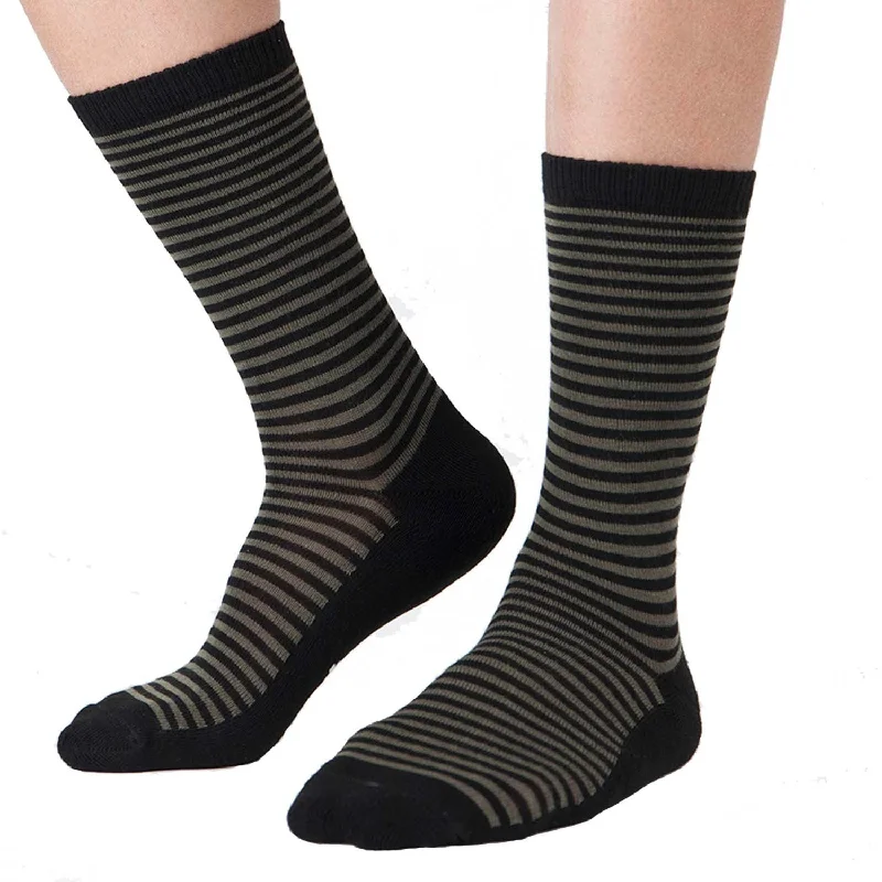 sock for unique flair-  MD Design Bamboo Crew Dress Socks Cushioned