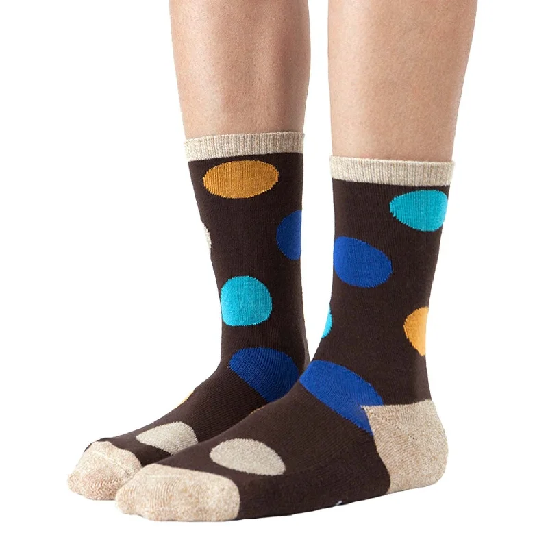 sock for active guys-  MD Design Bamboo Crew Fashion Polo Dots Socks Cushioned