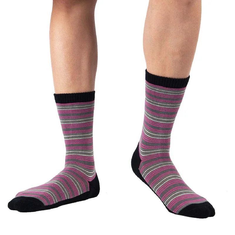 sock for urban vibe-  MD Design Bamboo Crew Striped Socks Cushioned