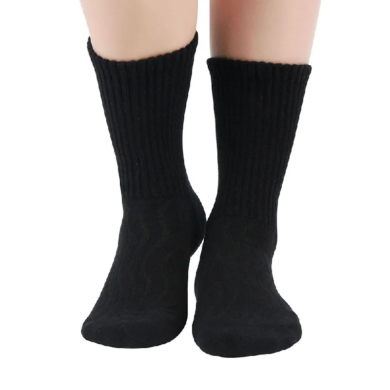 sock for timeless style-  MD Cotton Non-Binding Crew Dress Socks with Cushion Sole (2 Pairs)