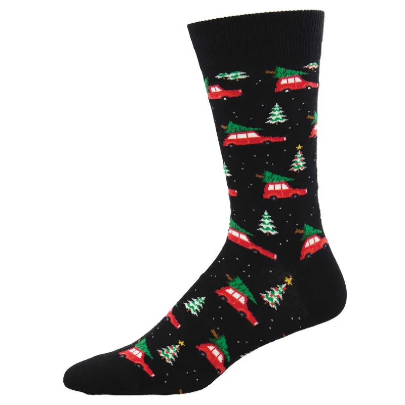 sock with striking look-  Christmas Cars - Cotton Crew