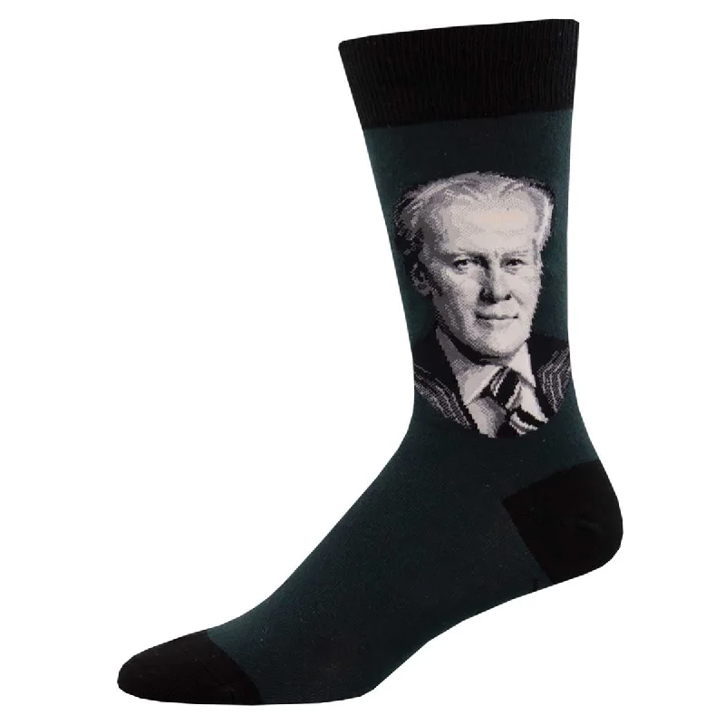 sock for stylish vibe-  Gerald Ford Portrait - Cotton Crew