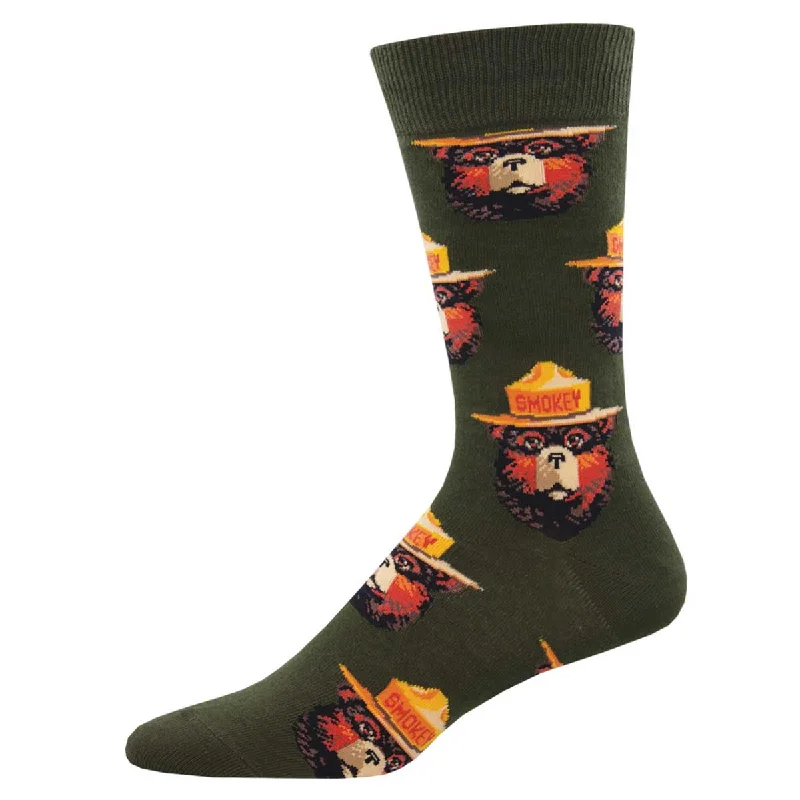 sock for daily touch-  Smokey Bear - Smokey Face - Cotton Crew