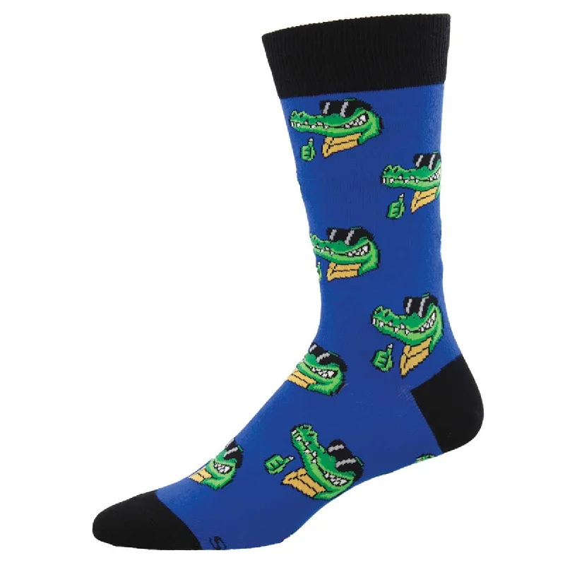 sock with durable edge-  Cool As A Croc - Cotton Crew