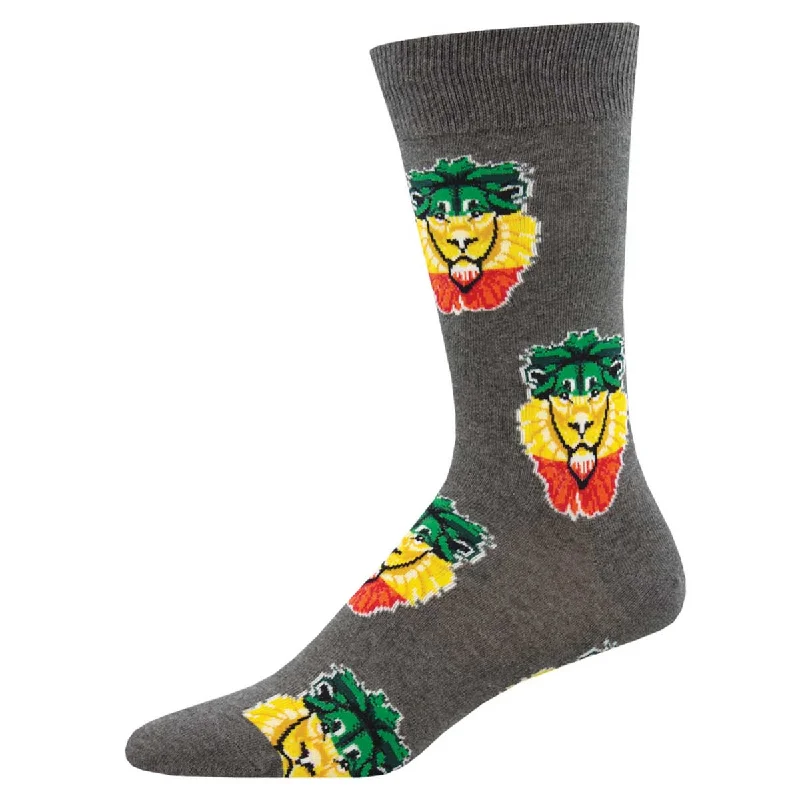 sock with rugged edge-  Rasta Lion - Cotton Crew