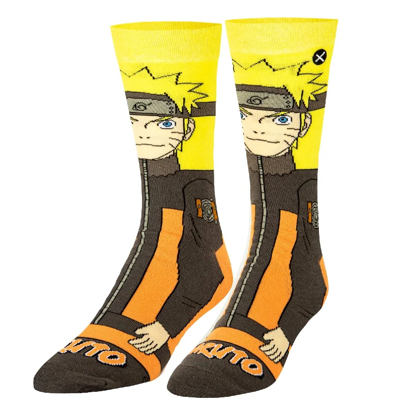 sock with vibrant hue-  Naruto 360 Men's Crew Socks