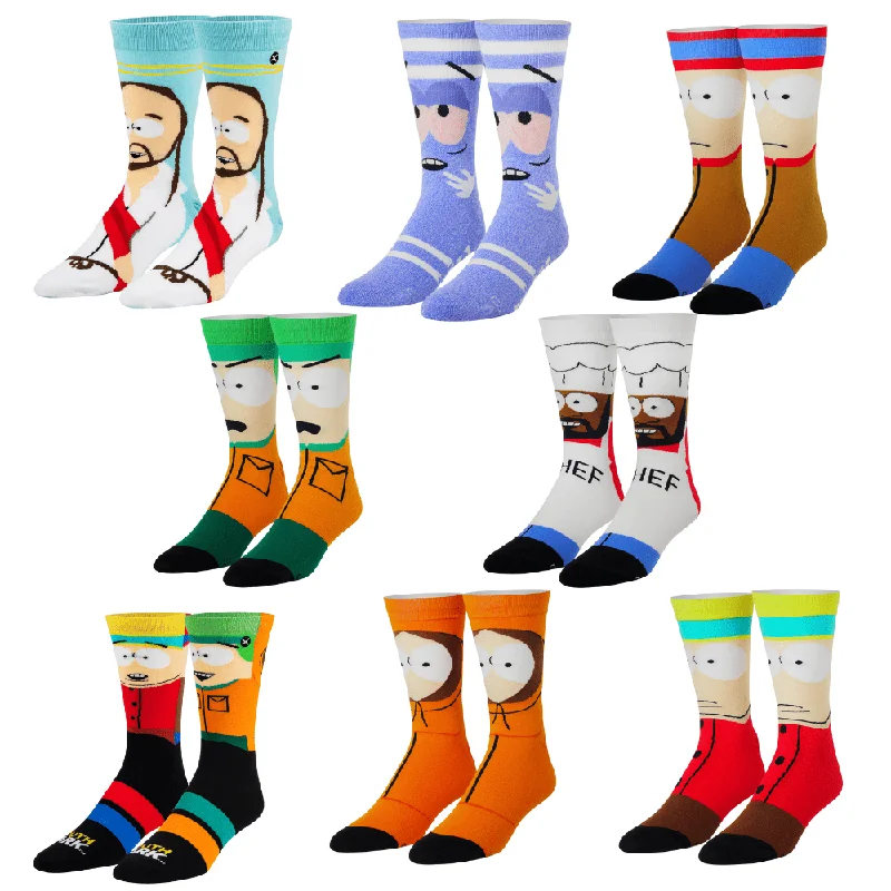 sock for sporty-  Odd Sox, South Park Cartoon Socks Gift Box Set, 8 Pairs for Men, Fun Prints