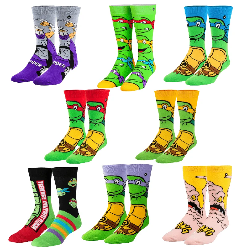 sock with warm feel-  Odd Sox, TMNT, Teenage Mutant Ninja Turtles Socks Gift Box Set, 8 Pairs for Men