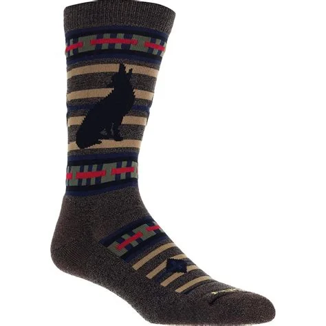 sock for warm feet-  LOBO WOLF WOOL BLEND CREW SOCKS, UNISEX