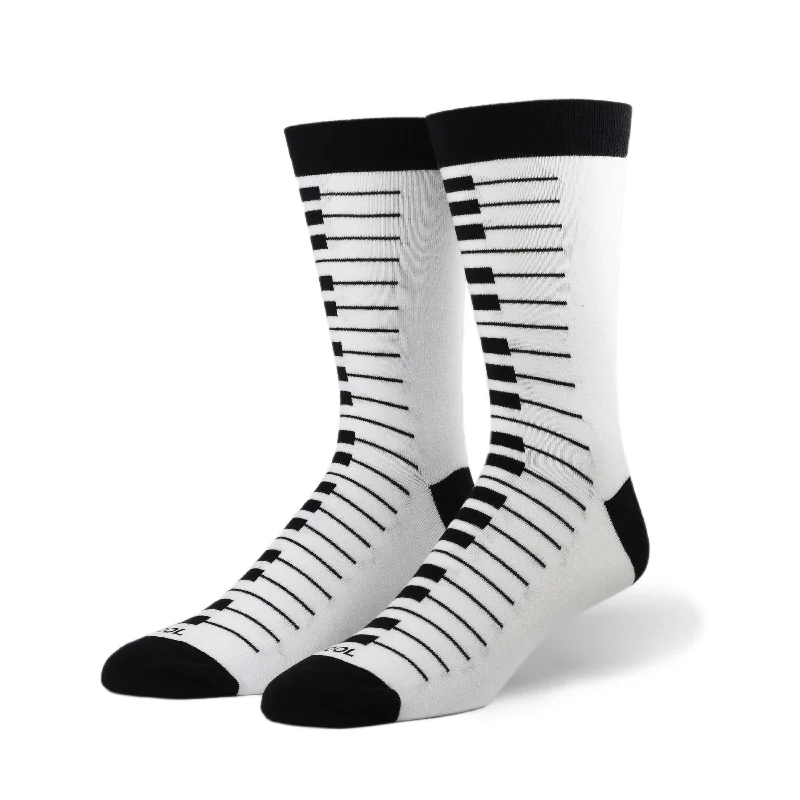 sock with high quality-  Piano Keys Men's Crew Socks