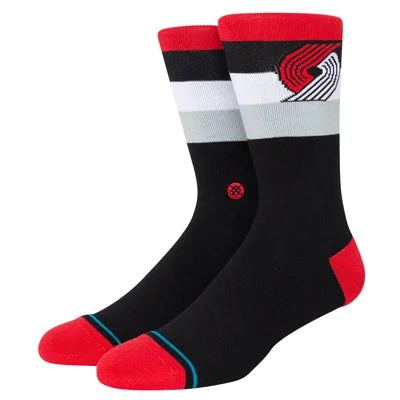 sock with stripes-  Portland Trail Blazers Stripe Crew Socks