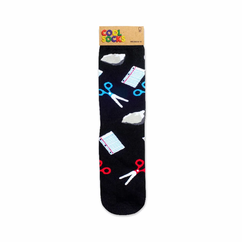 sock with sleek fit-  Rock, Paper, Scissors Men's Crew Socks