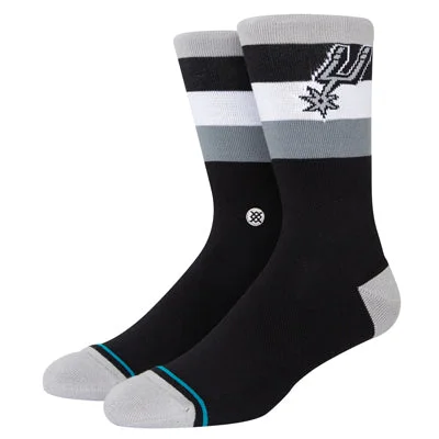 sock with bright shade-  San Antonio Spurs Stripe Crew Socks