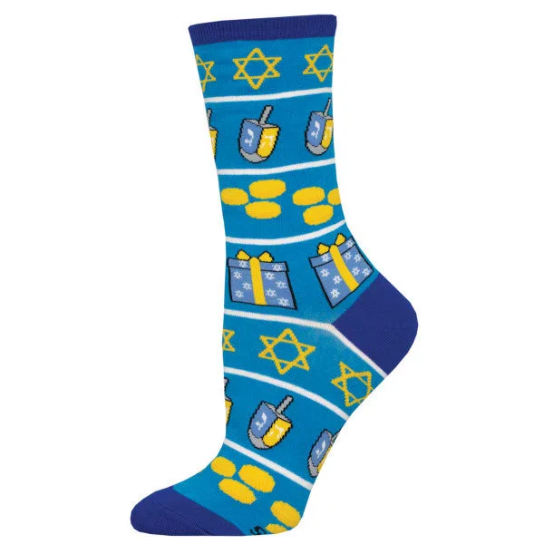 sock with classic feel-  Hanukkah Icons Crew