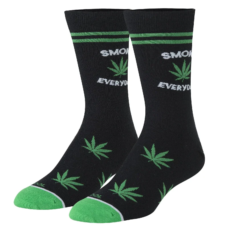 sock with solid shade-  Smoke Everyday Men's