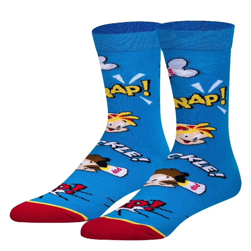 sock with sporty feel-  Snap Crackle Pop Men's Crew Socks