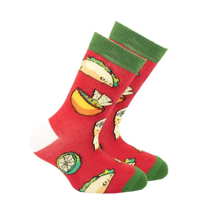 sock with sleek fit-  Kid's Chili Tacos Crew Socks