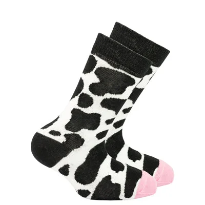 sock with bold touch-  Kid's Cow Crew Socks