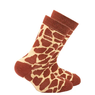 sock with subtle feel-  Kid's Giraffe Crew Socks