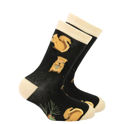 sock for chic edge-  Kid's Squirrel Crew Socks