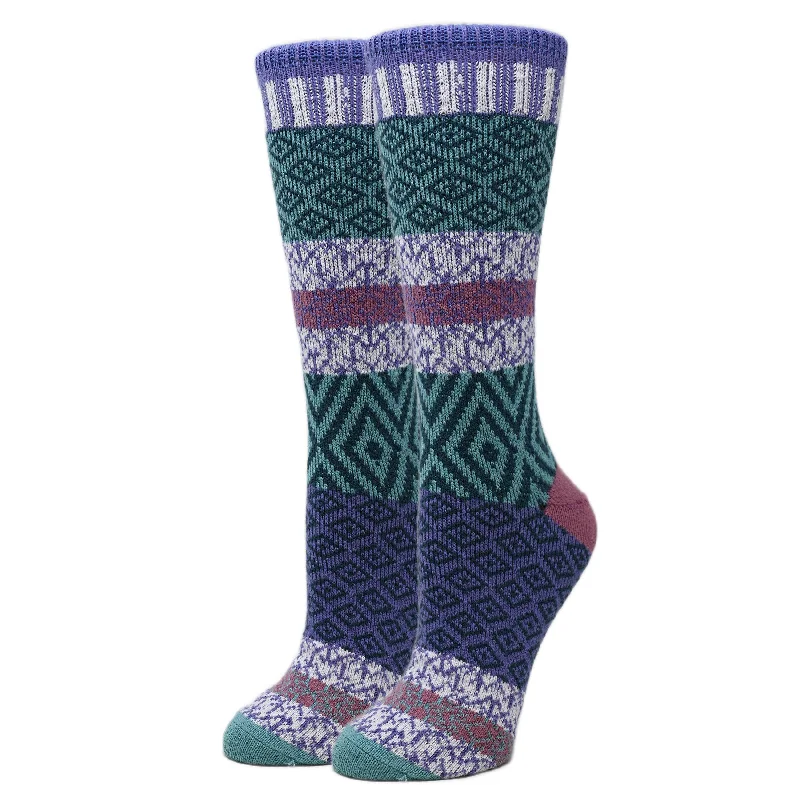 sock for adventure-  Oooh Yeah/Sophia | Women's Fuzzy Funny Crew Socks