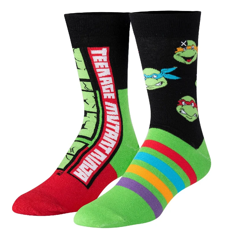 sock with active use-  The Turtles Men's Crew Socks