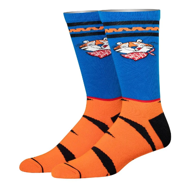 sock with solid vibe-  Tony the Tiger Men's Crew Socks