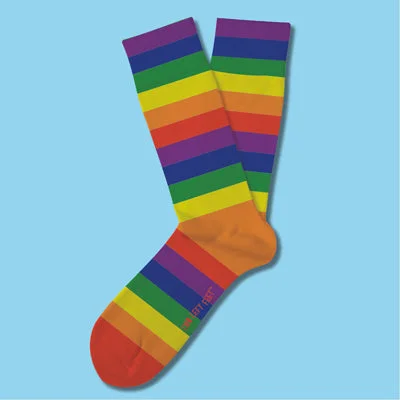 sock with clean line-  Color Me Rainbow Everyday Socks