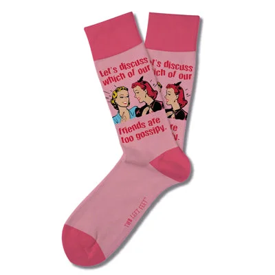 sock with lightweight-  Gossipy Friends - Retro Remix Socks