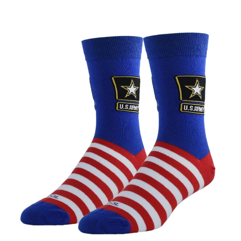 sock with high end vibe-  USA Army Flag Men's Crew Socks