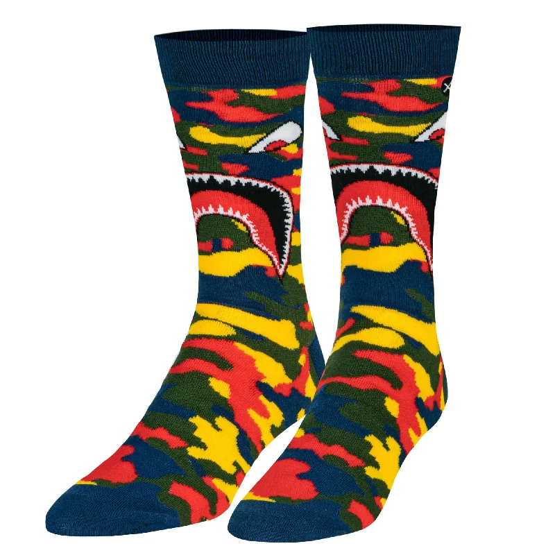 sock with cool touch-  Warplane Rugby Camo  Men's Crew Socks