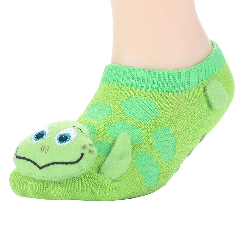 sock with subtle edge-  Wild Habitat Baby Non-Slip socks-Sea Turtle