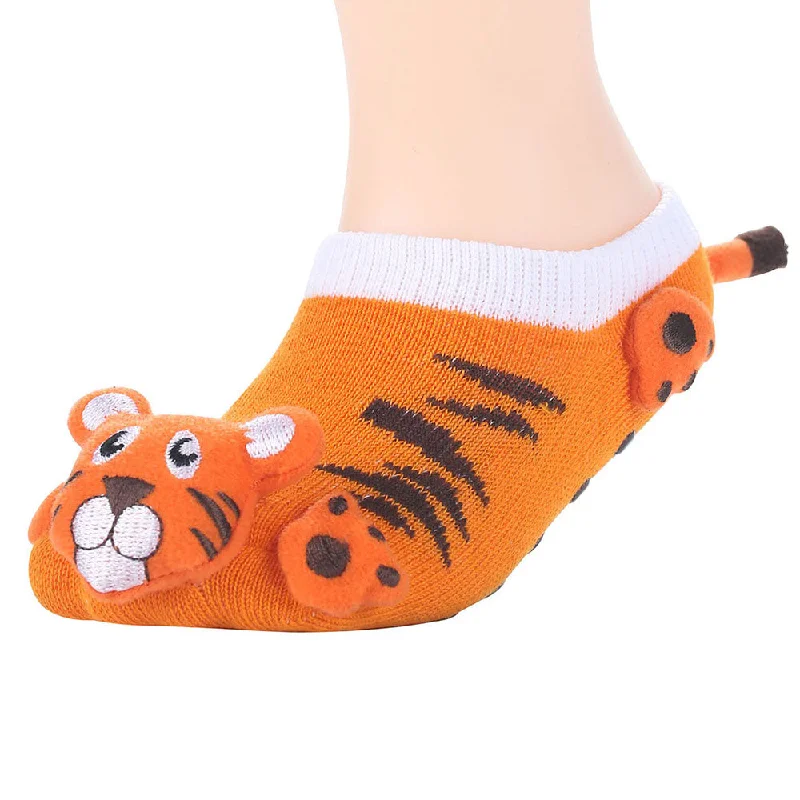 sock with durable weave-  Wild Habitat Baby Non-Slip socks-Tiger Pattern