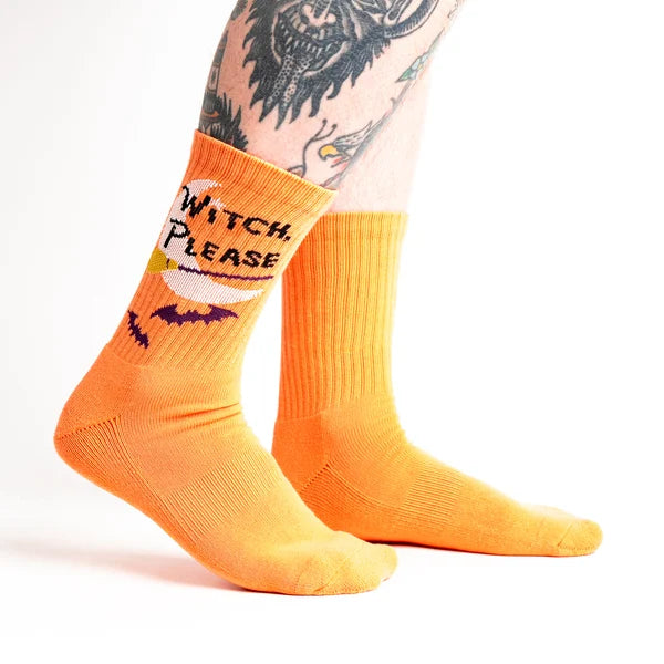 sock for walking-  Witch, Please Unisex Athletic Rib Crew