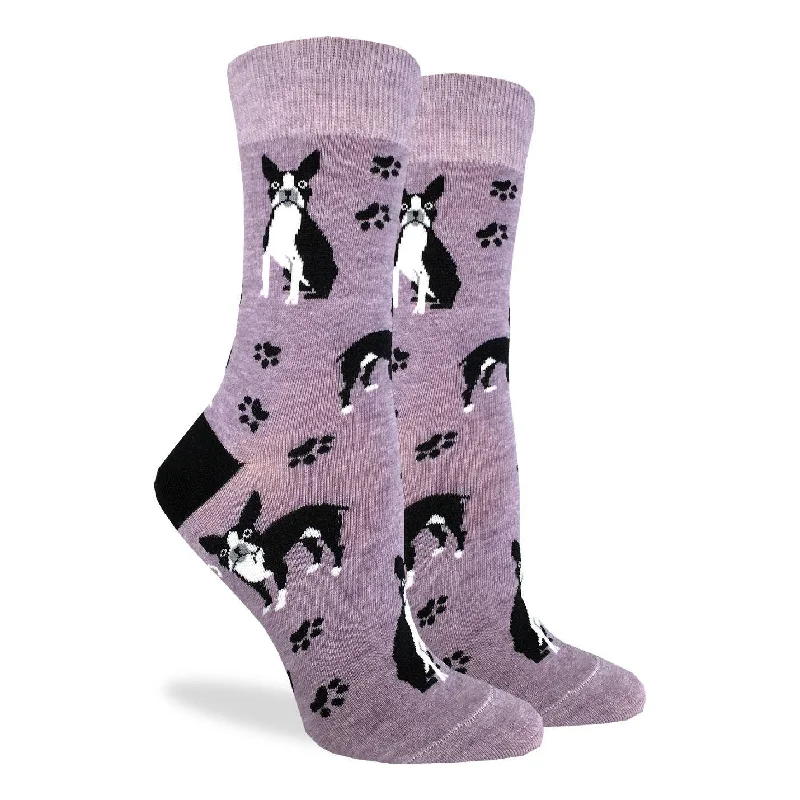 sock for cozy-  Good Luck Sock/Women's Boston Terrier Socks