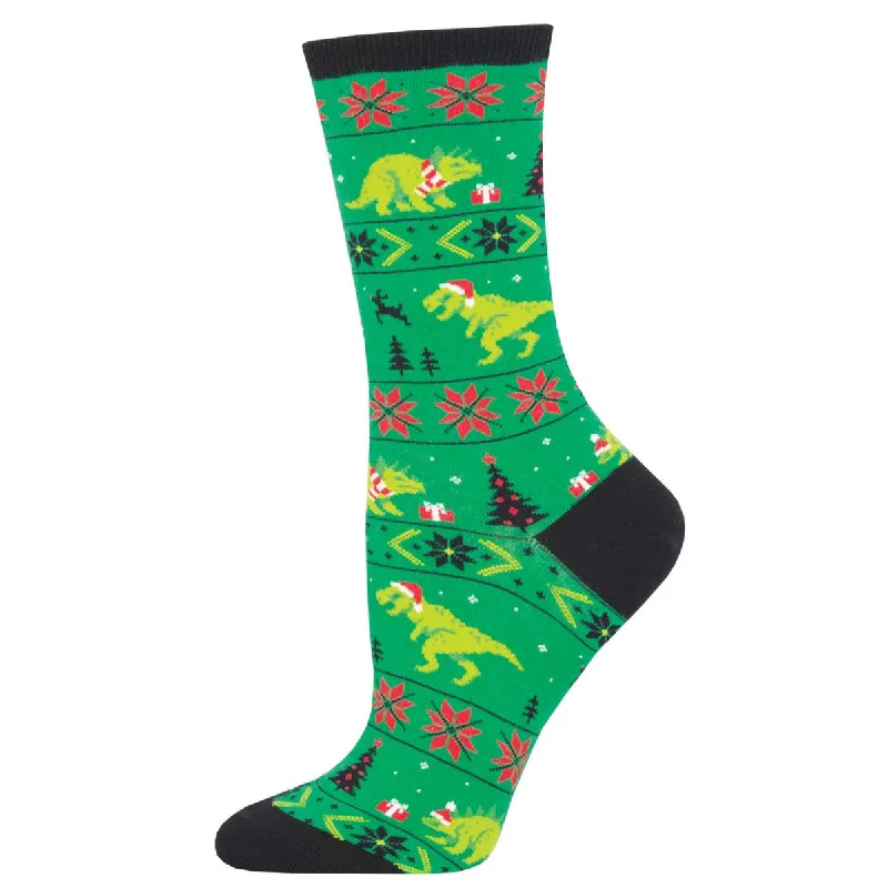 sock for daily shade-  Santasaurus Rex - Cotton Crew