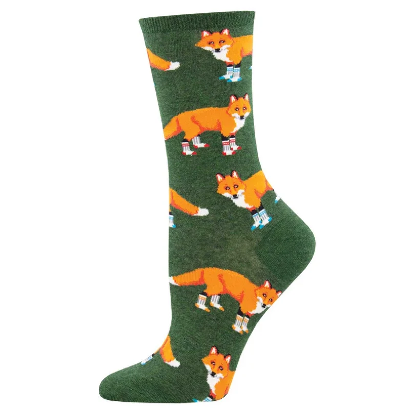 sock with classic edge-  Foxes - Cotton Crew