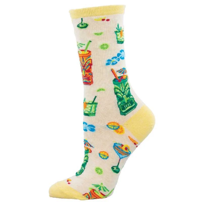 sock for timeless vibe-  Tiki Drinks - Cotton Crew