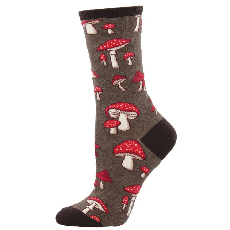 sock with vibrant vibe-  Pretty Fly for a Fungi - Cotton Crew