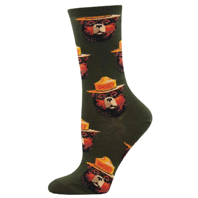 sock with high end feel-  Smokey Bear - Smokey Face - Cotton Crew