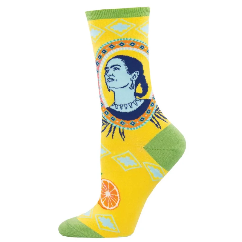 sock for urban shade-  Frida Kahlo - Frida Orange - Cotton Crew