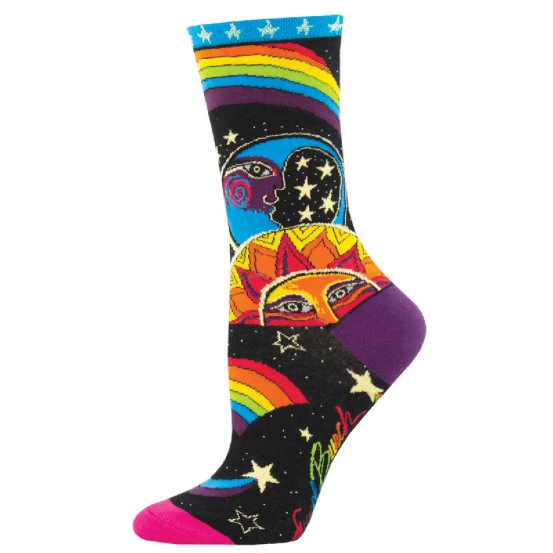 sock with warm shade-  Laurel Burch - Celestial Joy - Cotton Crew