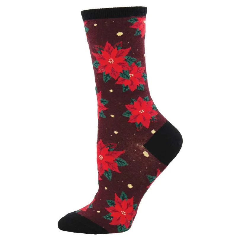 sock for modern-  Poinsettia - Cotton Crew