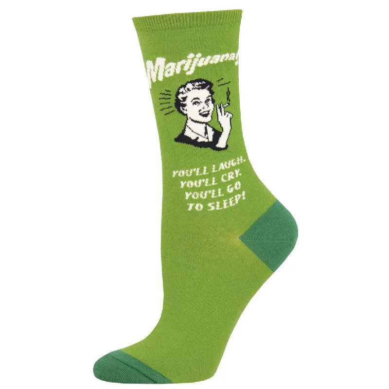 sock with pink trim-  Retro Spoof - Mary Jane - Cotton Crew