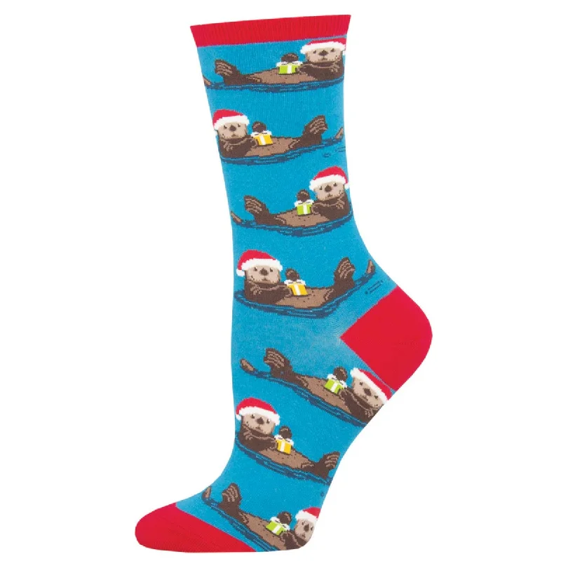 sock with classic shade-  Otterly Merry - Cotton Crew