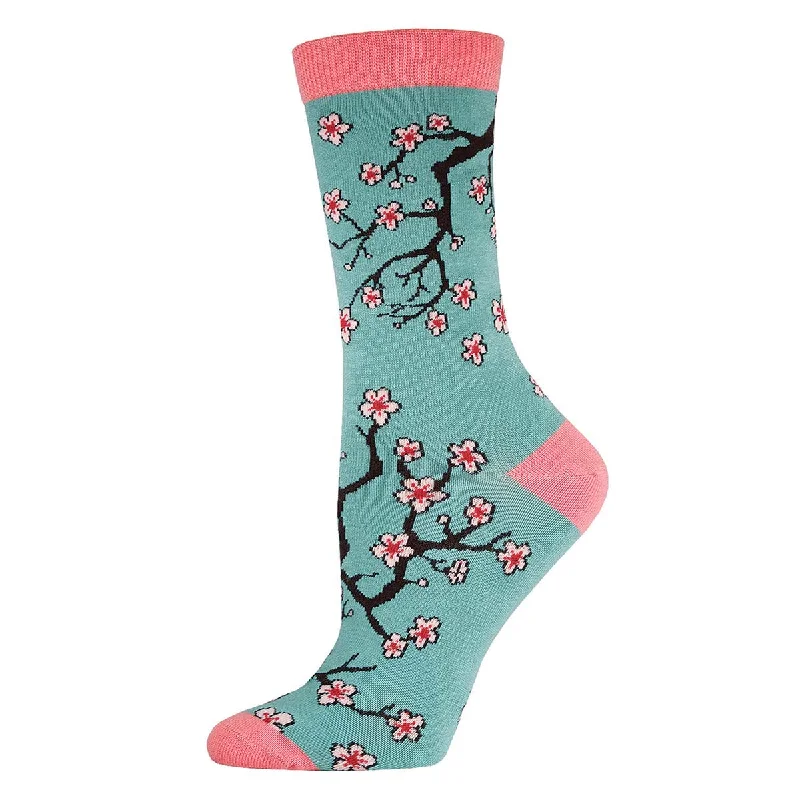 sock with rugged shade-  Cherry Blossoms - Bamboo