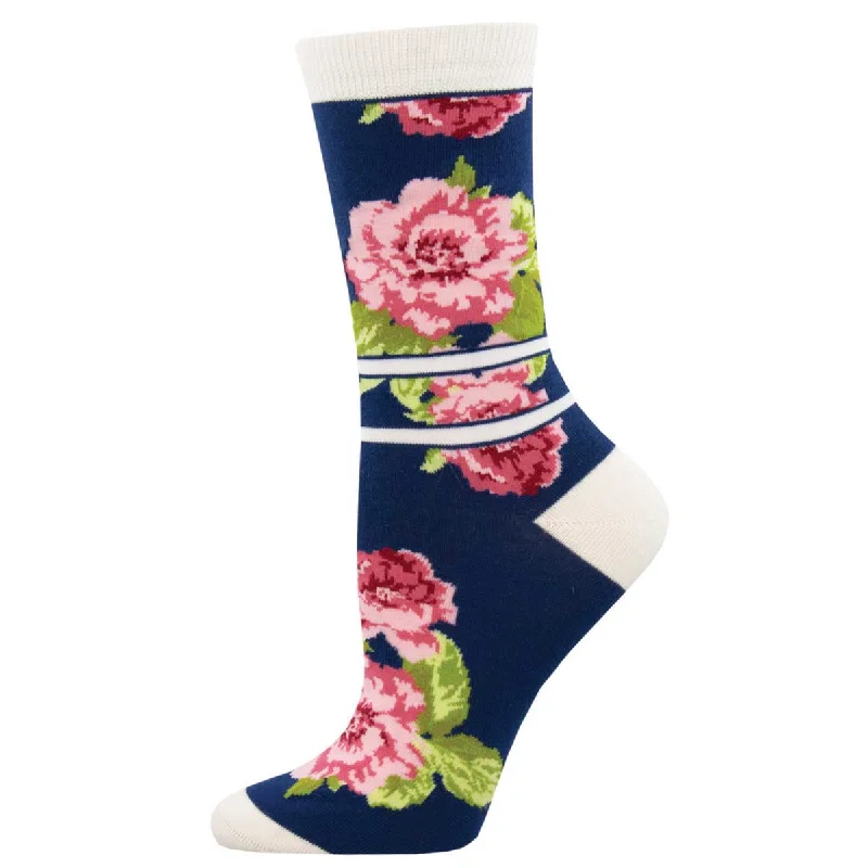 sock with cool shade-  Peonies If You Please - Bamboo