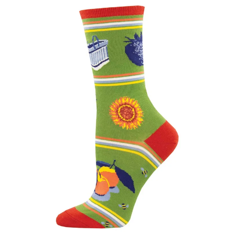 sock with subtle edge-  Farmers Market - Cotton Crew