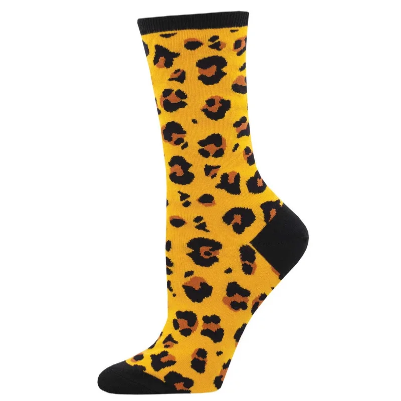 sock for urban vibe-  Leopard Print - Cotton Crew