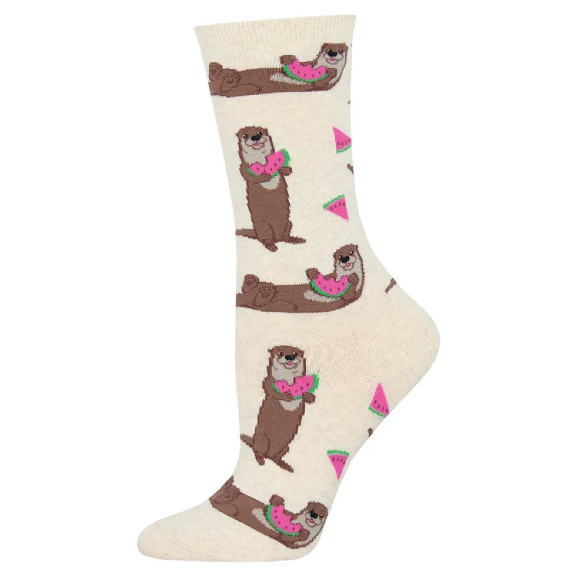 sock with brown shade-  Ottermelon - Cotton Crew